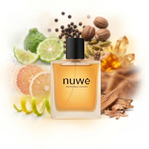 9 to 5 unisex fresh woody high concentration perfume bottle — Nuwe Perfumes handcrafted Kerala