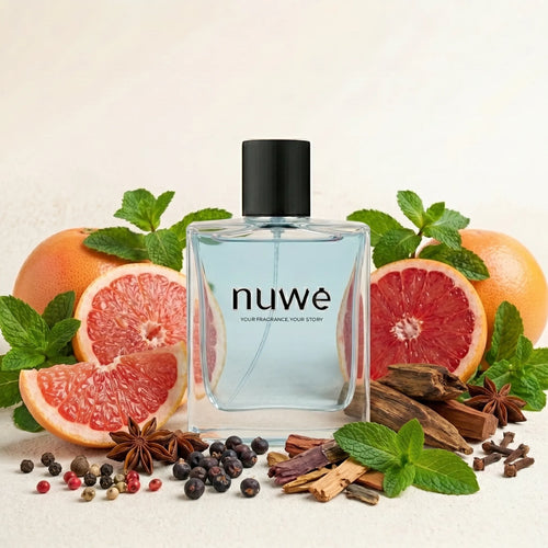 Blue Day men's fresh aquatic high concentration perfume bottle — Nuwe Perfumes handcrafted Kerala