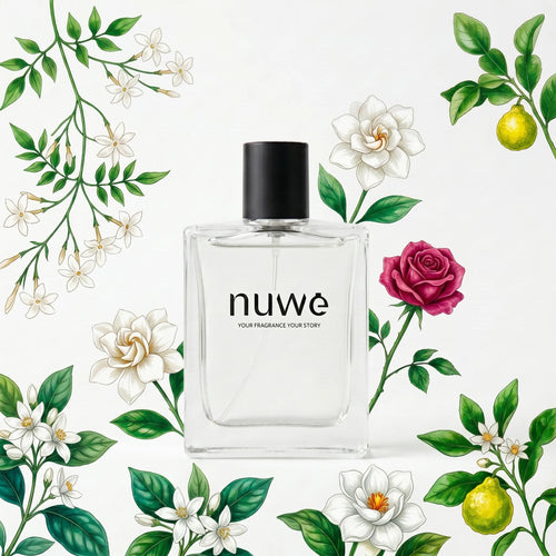 Flora Muse women's floral fruity high concentration perfume bottle — Nuwe Perfumes handcrafted Kerala