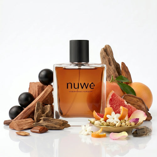 Royal Wood unisex woody oriental high concentration perfume bottle — Nuwe Perfumes handcrafted Kerala