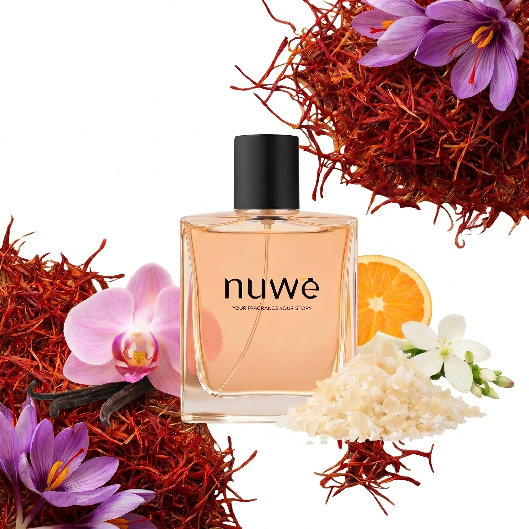 Amber Rouge unisex warm oriental high concentration perfume bottle — Nuwe Perfumes handcrafted Kerala