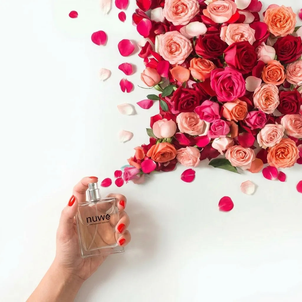 Flora Muse vibrant, feminine — long-lasting women's daily wear and special occasion perfume Nuwe Perfumes Kerala