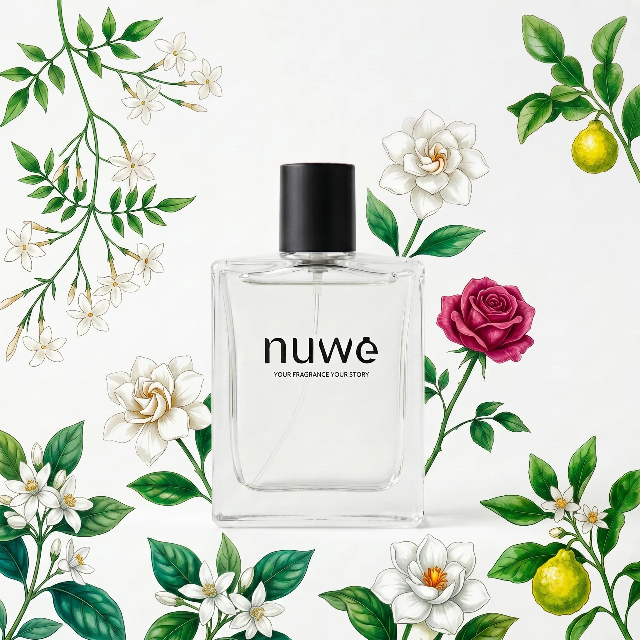 Flora Muse women's floral fruity high concentration perfume bottle — Nuwe Perfumes handcrafted Kerala