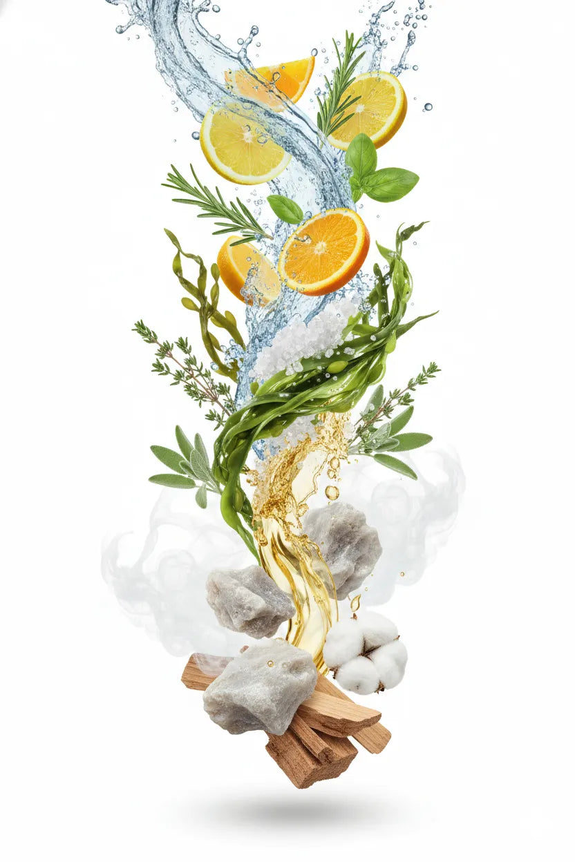 Marezza marine perfume top heart base notes — fresh aquatic long-lasting fragrance with imported perfume oils
