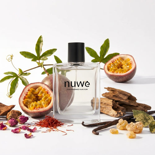 Passiflora Oud unisex floral oud high concentration perfume bottle — Nuwe Perfumes handcrafted Kerala