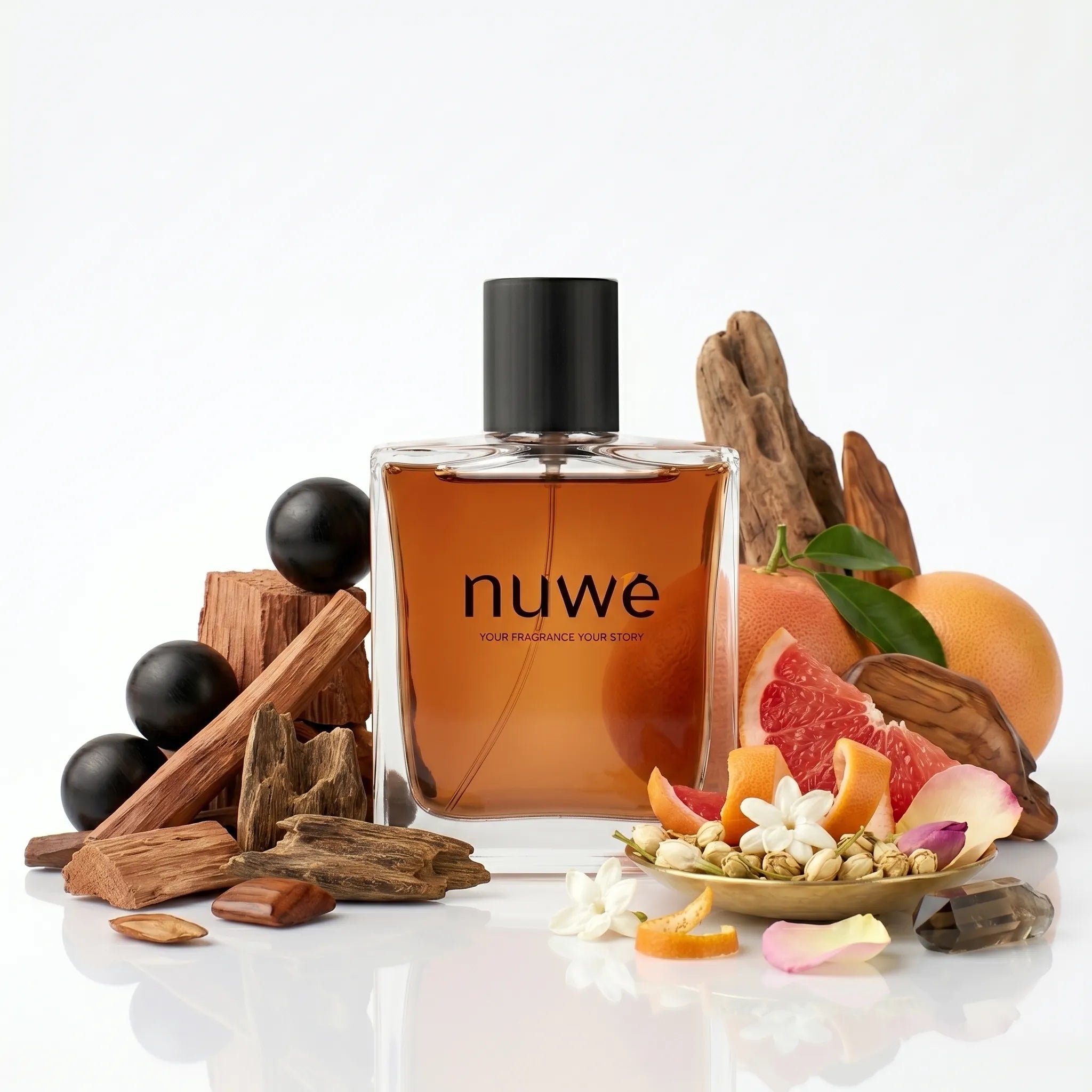 Royal Wood unisex woody oriental high concentration perfume bottle — Nuwe Perfumes handcrafted Kerala