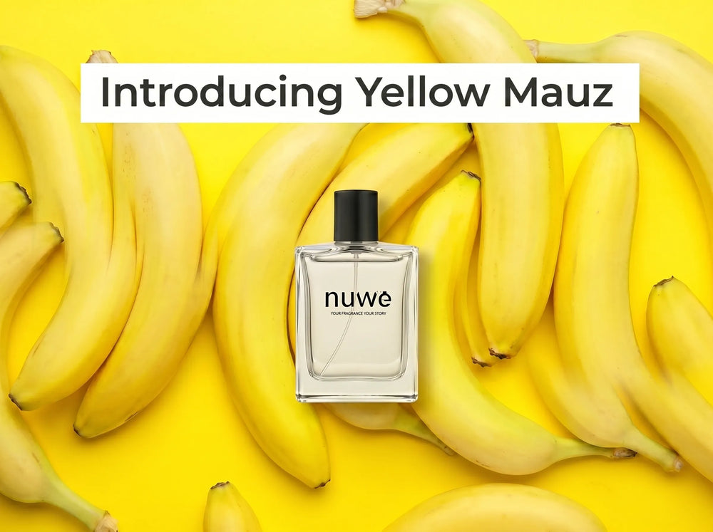 Yellow Mauz unisex floral fruity high concentration perfume bottle — Nuwe Perfumes handcrafted Kerala
